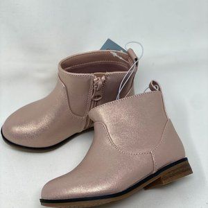 Toddler Girls' Onyx Zipper Slip-On Chelsea Boots - Cat & Jack Rose Gold 7